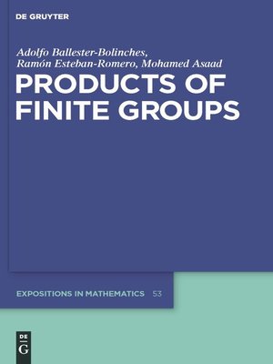 cover image of Products of Finite Groups